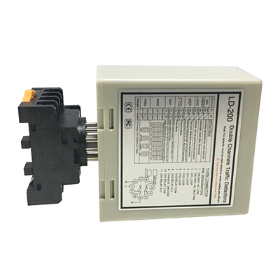 LD-200 듀얼 채널 차량 루프 검지기 (16단계 감도 및 20-2000uh 자동 튜닝 범위) 주차 차단기 시스템용